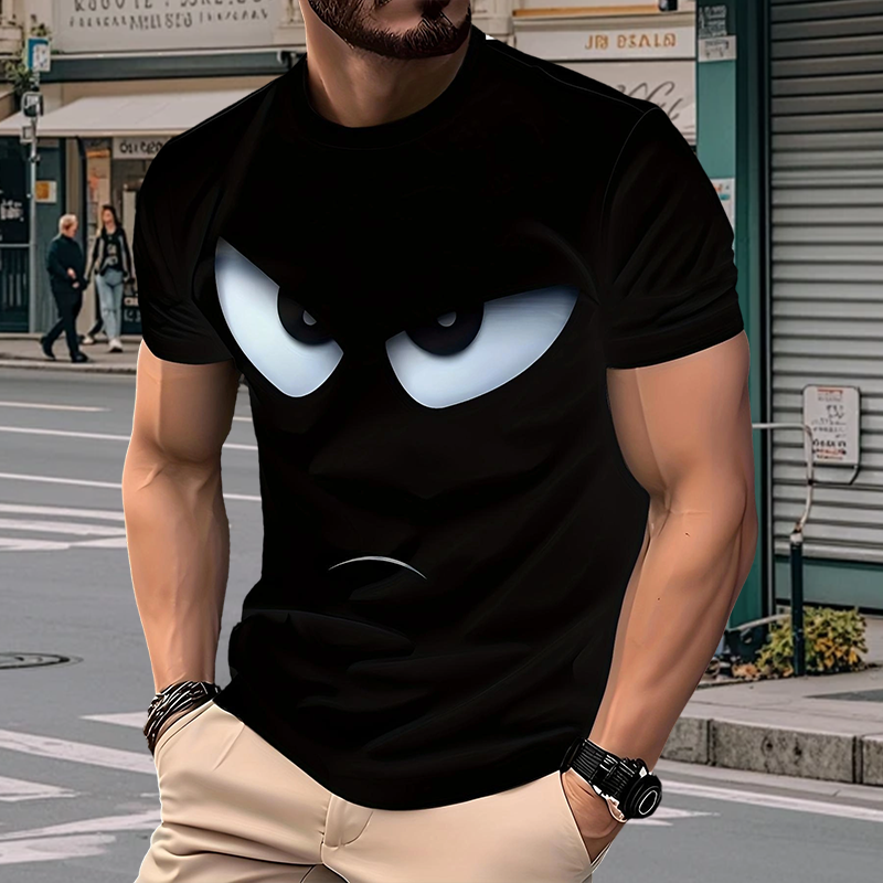 ⚡ Faites sensation à chaque look !  Le t-shirt graphique streetwear pour homme avec imprimé œil – un incontournable ✨
