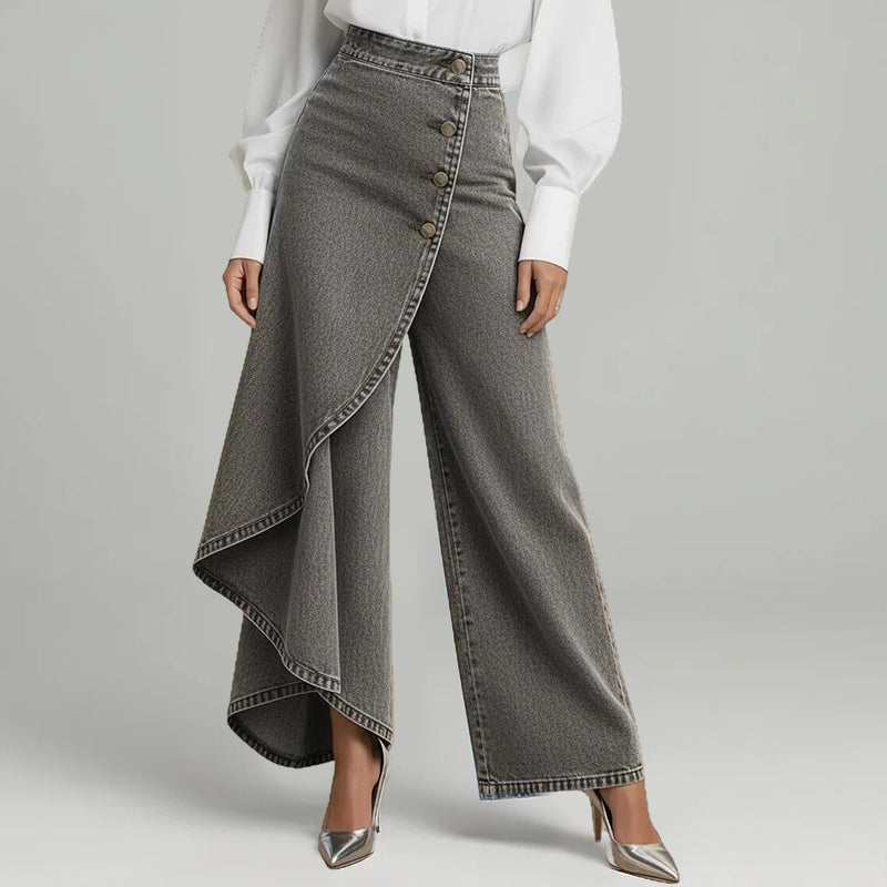 Asymmetrical Wrap Denim Skirt Pants - 50% de Réduction Limitée