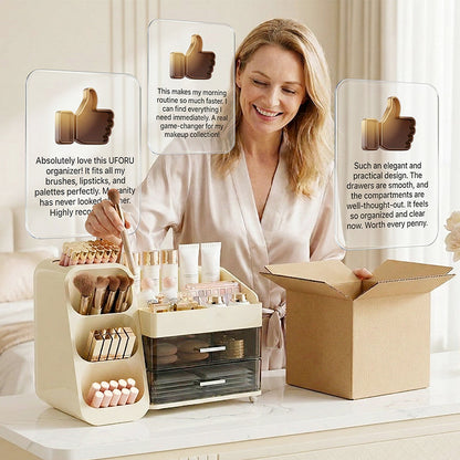 Organisateur cosmétique grande capacité avec tiroirs