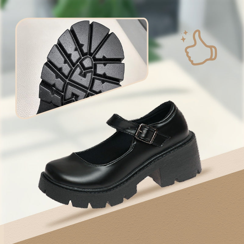 Moitié prix seulement ! Élégantes ballerines Mary Jane à talons carrés pour femme – parfaites au quotidien et sans lacets.