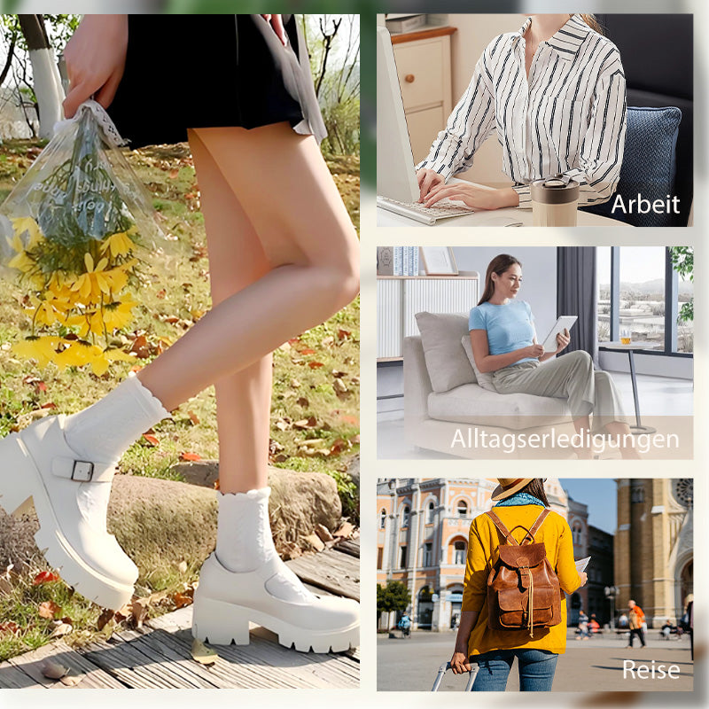 Moitié prix seulement ! Élégantes ballerines Mary Jane à talons carrés pour femme – parfaites au quotidien et sans lacets.