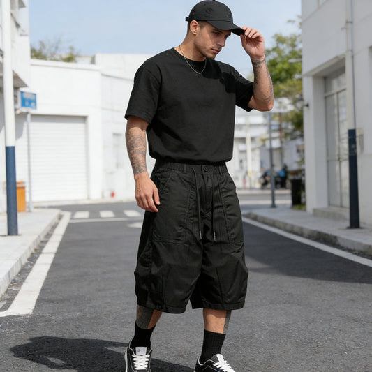 💪✨ MOITIÉ PRIX ! Pantalon Capri à cordon de serrage grande taille pour homme – Taille élastique, jambes amples, idéal par temps chaud ou pour se détendre ☀️