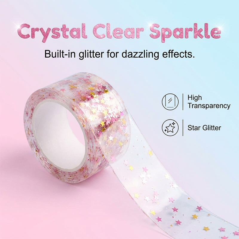 🧵 50% RABATT! ✨ Starkes Wasserdichtes Doppelseitiges Glitzerklebeband – Hochklebrig, Vielseitig & Perfekt Für Bastelarbeiten & Dekoration 🎨