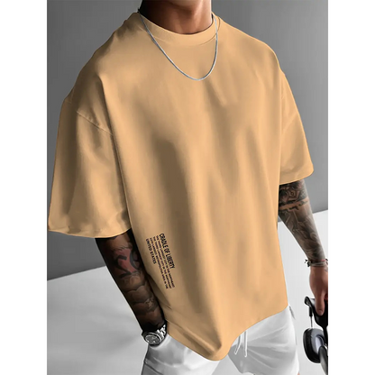 👕 50% DE RÉDUCTION ! T-Shirt Homme Coupe Oversize🆒 – Mélange Coton Premium, Imprimé Urbain & Style Décontracté ✨
