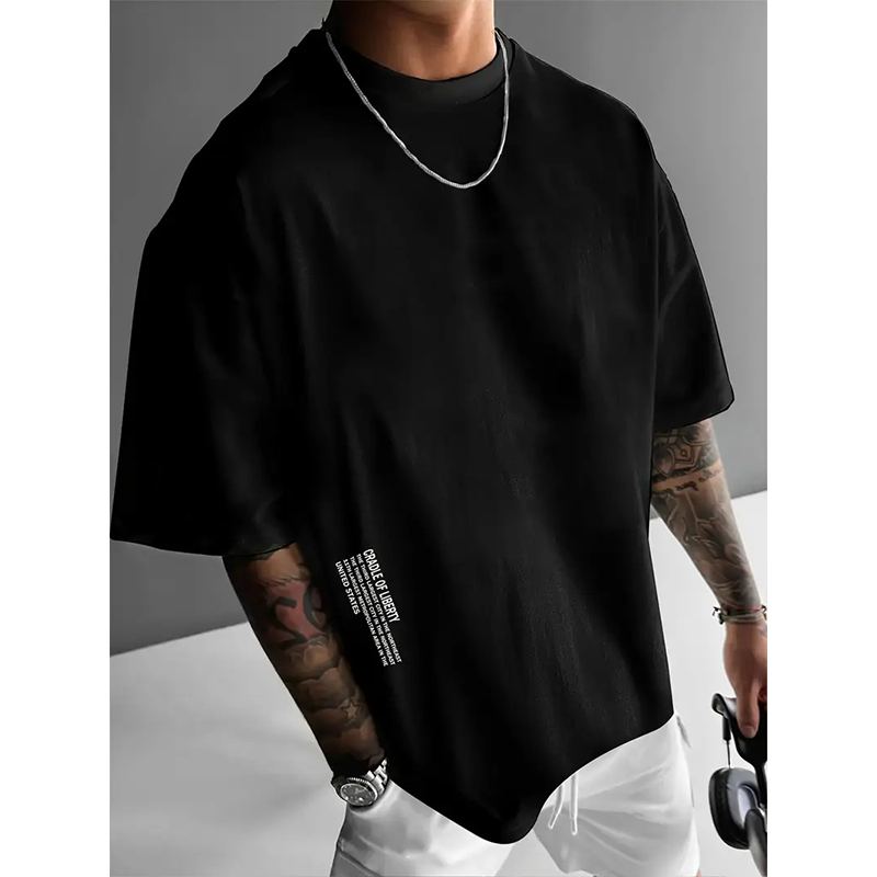 👕 50% DE RÉDUCTION ! T-Shirt Homme Coupe Oversize🆒 – Mélange Coton Premium, Imprimé Urbain & Style Décontracté ✨