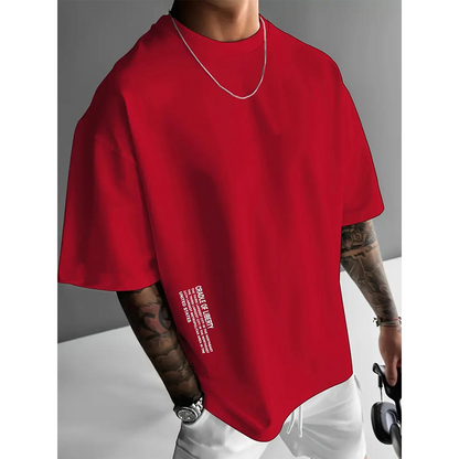 👕 50% DE RÉDUCTION ! T-Shirt Homme Coupe Oversize🆒 – Mélange Coton Premium, Imprimé Urbain & Style Décontracté ✨