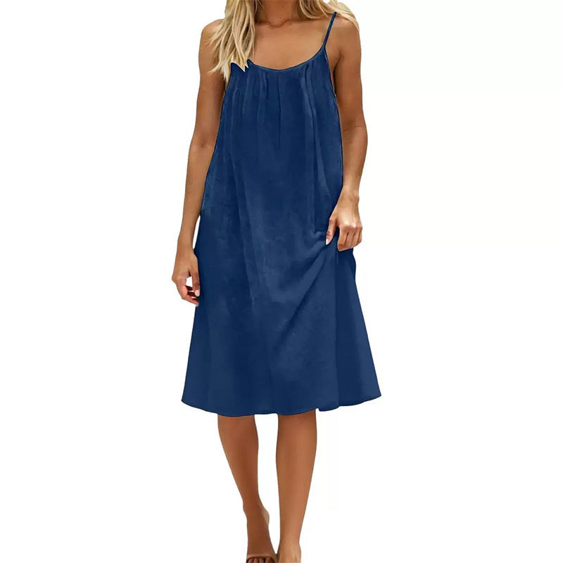 🌟 50% OFF – Adjustable Backless Cami Dress – Lightweight, Soft, Dress Up or Down, Head-Turning Style 💋