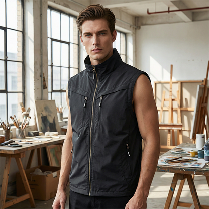 💪⚡ MOITIÉ PRIX ! Gilet utilitaire multipoches pour homme – Nylon résistant, séchage rapide, idéal pour le camping, la pêche et le bricolage 🛠️🎣
