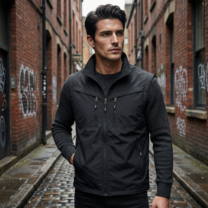 💪⚡ MOITIÉ PRIX ! Gilet utilitaire multipoches pour homme – Nylon résistant, séchage rapide, idéal pour le camping, la pêche et le bricolage 🛠️🎣