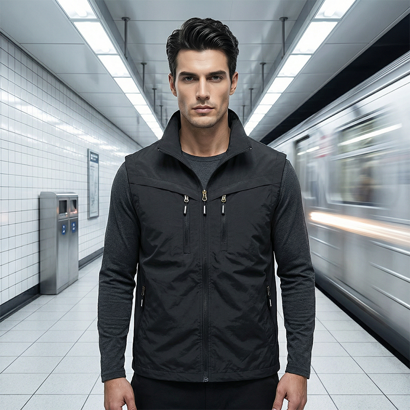 💪⚡ MOITIÉ PRIX ! Gilet utilitaire multipoches pour homme – Nylon résistant, séchage rapide, idéal pour le camping, la pêche et le bricolage 🛠️🎣