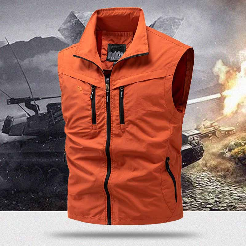 💪⚡ MOITIÉ PRIX ! Gilet utilitaire multipoches pour homme – Nylon résistant, séchage rapide, idéal pour le camping, la pêche et le bricolage 🛠️🎣