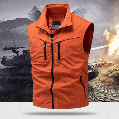 💪⚡ MOITIÉ PRIX ! Gilet utilitaire multipoches pour homme – Nylon résistant, séchage rapide, idéal pour le camping, la pêche et le bricolage 🛠️🎣
