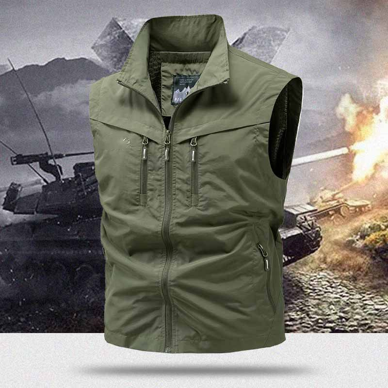 💪⚡ MOITIÉ PRIX ! Gilet utilitaire multipoches pour homme – Nylon résistant, séchage rapide, idéal pour le camping, la pêche et le bricolage 🛠️🎣