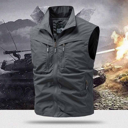 💪⚡ MOITIÉ PRIX ! Gilet utilitaire multipoches pour homme – Nylon résistant, séchage rapide, idéal pour le camping, la pêche et le bricolage 🛠️🎣