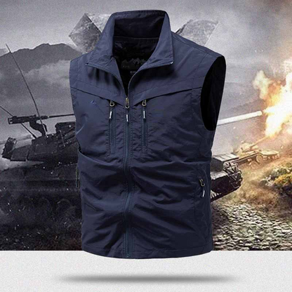 💪⚡ MOITIÉ PRIX ! Gilet utilitaire multipoches pour homme – Nylon résistant, séchage rapide, idéal pour le camping, la pêche et le bricolage 🛠️🎣
