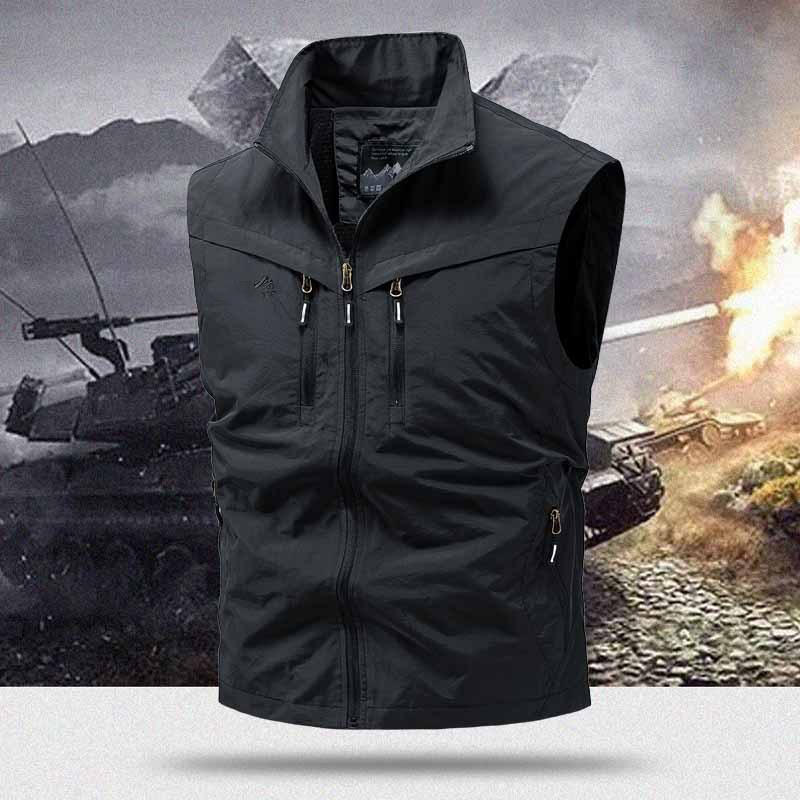 💪⚡ MOITIÉ PRIX ! Gilet utilitaire multipoches pour homme – Nylon résistant, séchage rapide, idéal pour le camping, la pêche et le bricolage 🛠️🎣