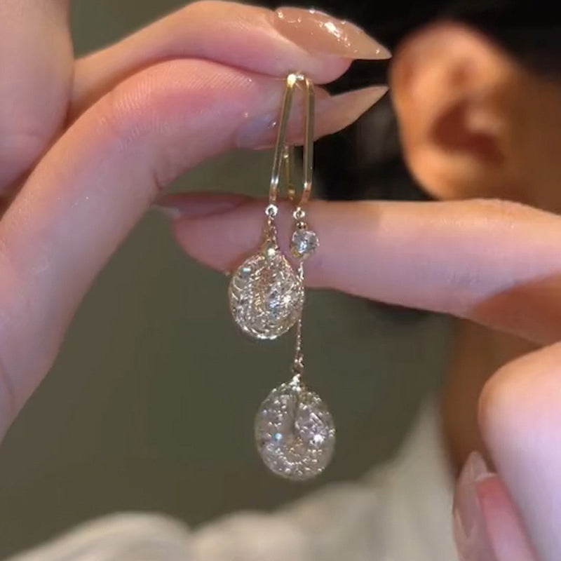 💎🔥 50% OFF – Artificial Crystal Tassel Earrings (Drop Style) | Face-Flattering Length, Anti-Tarnish, Dress Up or Down