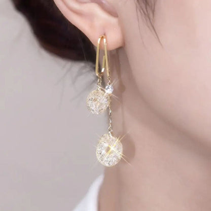 💎🔥 50% OFF – Artificial Crystal Tassel Earrings (Drop Style) | Face-Flattering Length, Anti-Tarnish, Dress Up or Down