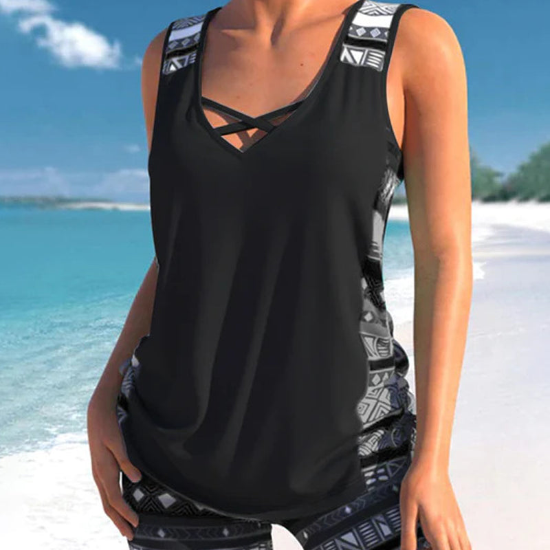 🥳SOLDES D'ÉTÉ🥳💞PLUS DE 50 000 EXEMPLAIRES VENDUS !💥50 % DE RÉDUCTION ! 🔥Maillot de bain deux pièces imprimé pour femme (tankini)