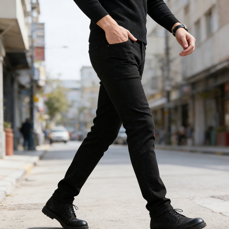 🎁Nouveauté : 50 % de réduction !💥 Jeans slim stretch classiques pour homme – Livraison gratuite pour deux articles