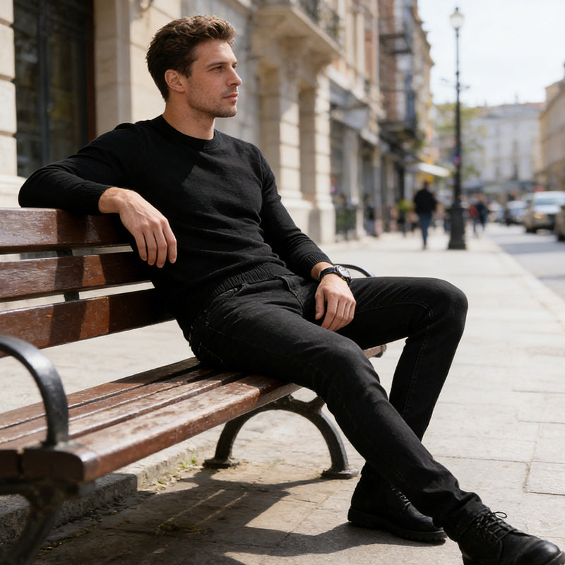 🎁Nouveauté : 50 % de réduction !💥 Jeans slim stretch classiques pour homme – Livraison gratuite pour deux articles