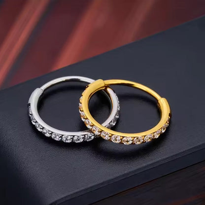 🔥 MOITIÉ PRIX ! Bijou de nez en diamant – Plaqué or 14 carats, zircone cubique ou diamant véritable, design torsadé/à clous 👃💎