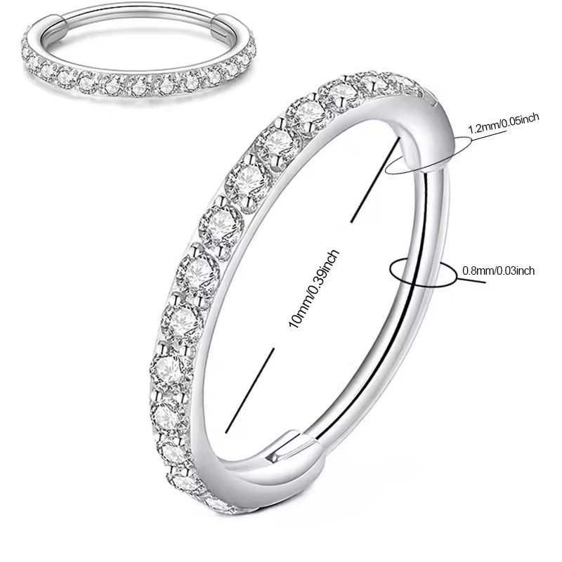 🔥 MOITIÉ PRIX ! Bijou de nez en diamant – Plaqué or 14 carats, zircone cubique ou diamant véritable, design torsadé/à clous 👃💎