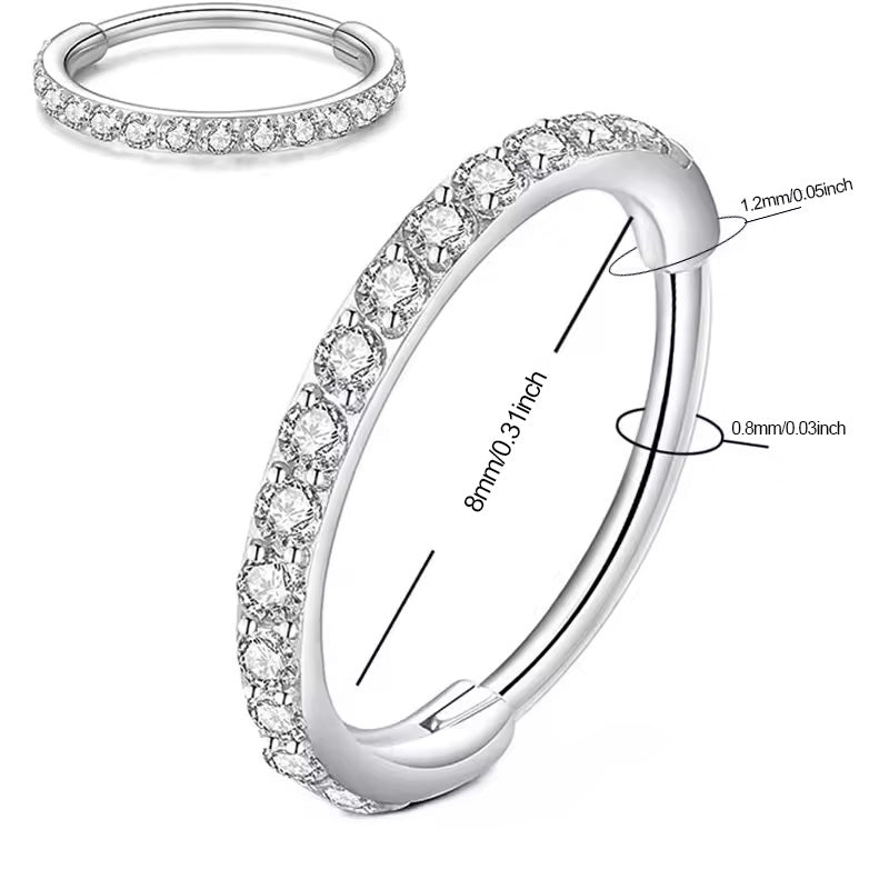 🔥 MOITIÉ PRIX ! Bijou de nez en diamant – Plaqué or 14 carats, zircone cubique ou diamant véritable, design torsadé/à clous 👃💎