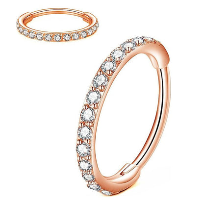 🔥 MOITIÉ PRIX ! Bijou de nez en diamant – Plaqué or 14 carats, zircone cubique ou diamant véritable, design torsadé/à clous 👃💎
