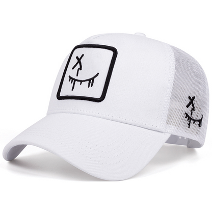 🔥Jusqu'à épuisement des stocks, profitez de 50 % de réduction !🎉Casquette de baseball unisexe style streetwear avec motif smiley