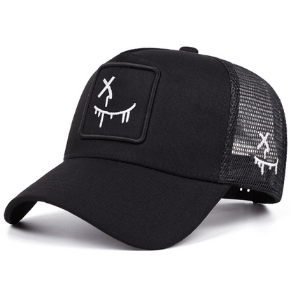 🔥Jusqu'à épuisement des stocks, profitez de 50 % de réduction !🎉Casquette de baseball unisexe style streetwear avec motif smiley