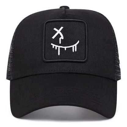 🔥Jusqu'à épuisement des stocks, profitez de 50 % de réduction !🎉Casquette de baseball unisexe style streetwear avec motif smiley