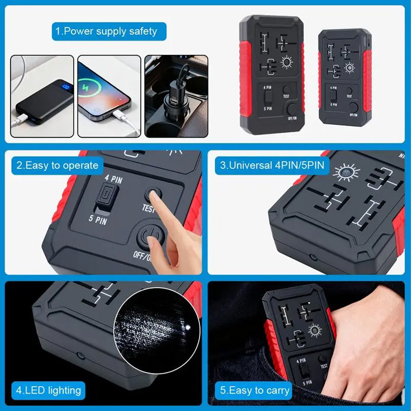 ✨🔌 50 % de réduction 🔥Testeur de relais USB-C pour relais à 4 ou 5 broches