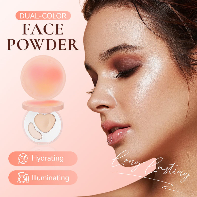 ✨💄 50 % DE RÉDUCTION – Poudre visage bicolore longue tenue | Fixe et sculpte en un seul geste, fini mat, tenue 12 h 🌟