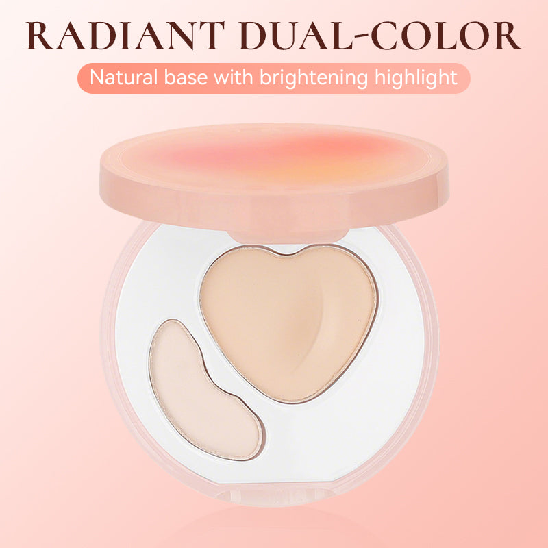 ✨💄 50 % DE RÉDUCTION – Poudre visage bicolore longue tenue | Fixe et sculpte en un seul geste, fini mat, tenue 12 h 🌟
