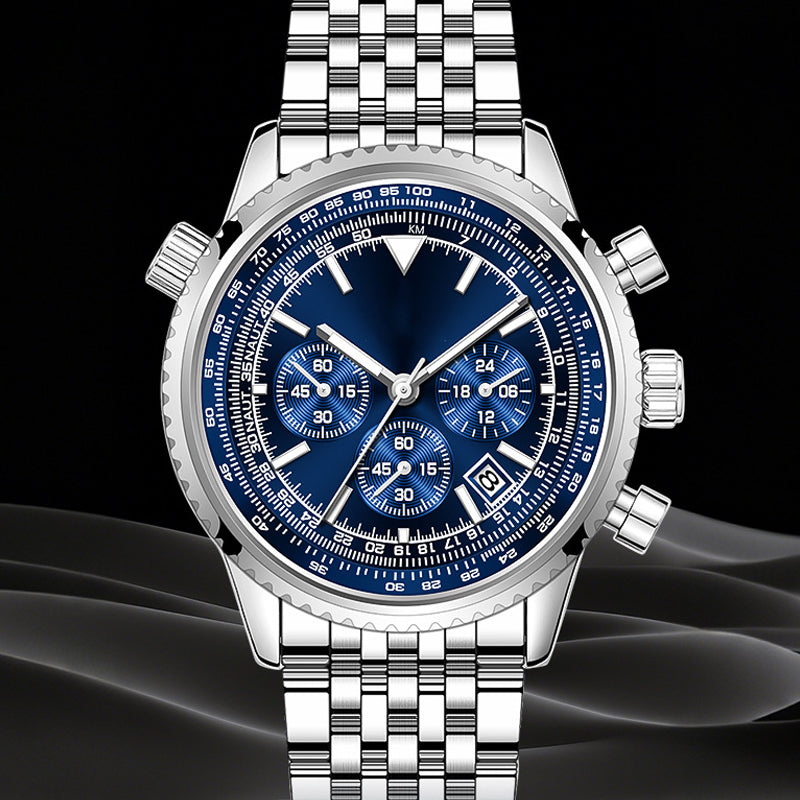 🎁🔥 50 % de réduction – Montre business multifonctionnelle classique pour homme | Nouveauté, chronographe, affichage de la date, étanche – Cadeau idéal ⌚💼