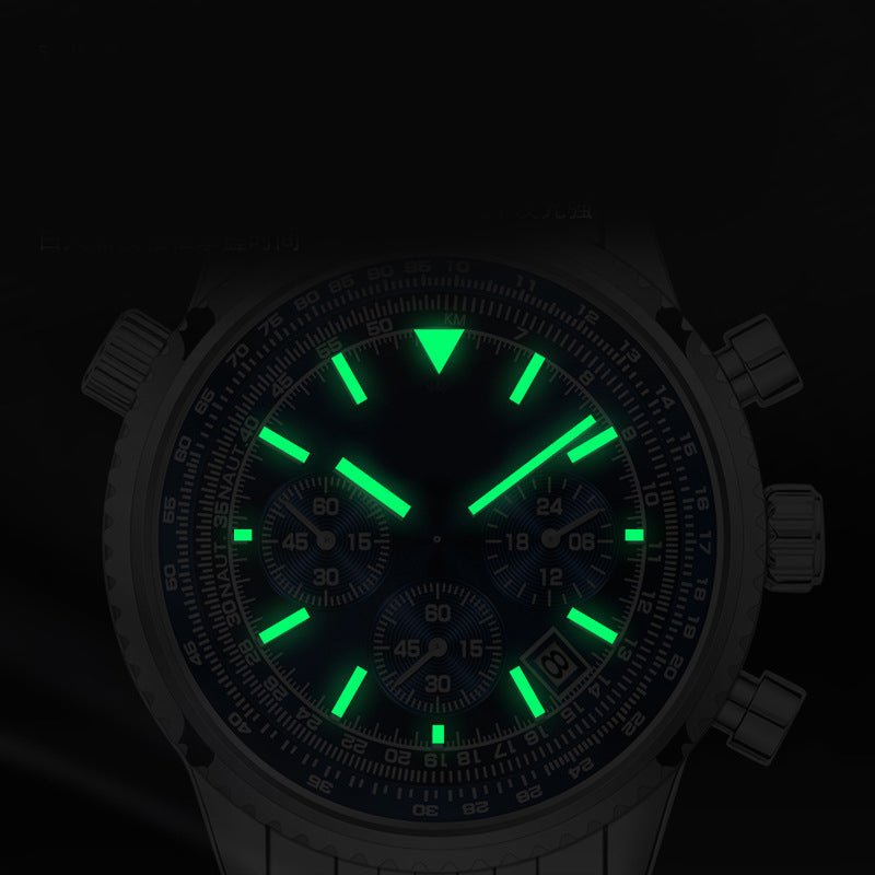 🎁🔥 50 % de réduction – Montre business multifonctionnelle classique pour homme | Nouveauté, chronographe, affichage de la date, étanche – Cadeau idéal ⌚💼