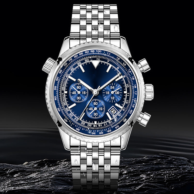🎁🔥 50 % de réduction – Montre business multifonctionnelle classique pour homme | Nouveauté, chronographe, affichage de la date, étanche – Cadeau idéal ⌚💼
