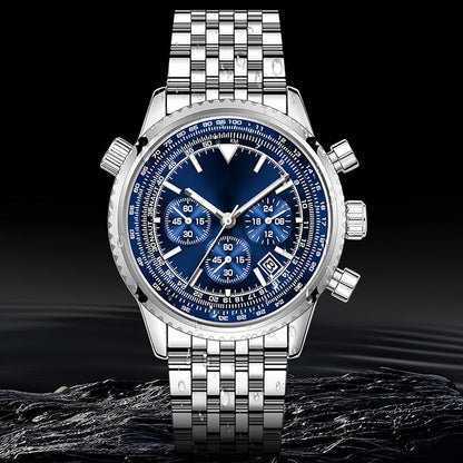 🎁🔥 50 % de réduction – Montre business multifonctionnelle classique pour homme | Nouveauté, chronographe, affichage de la date, étanche – Cadeau idéal ⌚💼