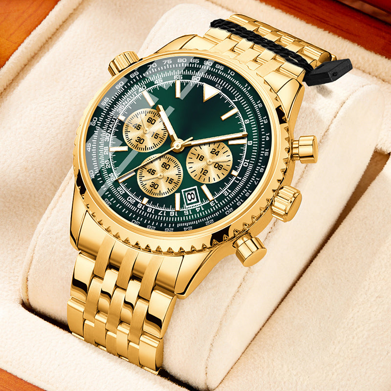 🎁🔥 50 % de réduction – Montre business multifonctionnelle classique pour homme | Nouveauté, chronographe, affichage de la date, étanche – Cadeau idéal ⌚💼