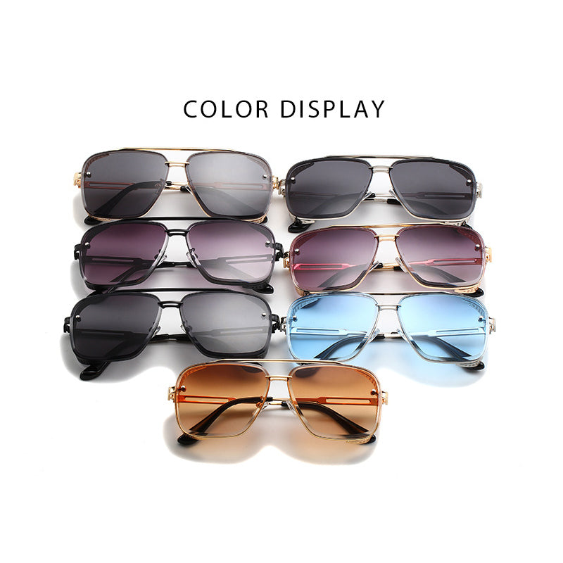 🕶️🔥 50 % DE RÉDUCTION – Lunettes de soleil homme rétro à double pont et monture en métal | Style aviateur classique, alliage résistant, protection UV400, look intemporel ✨