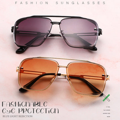 🕶️🔥 50 % DE RÉDUCTION – Lunettes de soleil homme rétro à double pont et monture en métal | Style aviateur classique, alliage résistant, protection UV400, look intemporel ✨