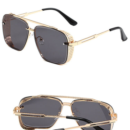 🕶️🔥 50 % DE RÉDUCTION – Lunettes de soleil homme rétro à double pont et monture en métal | Style aviateur classique, alliage résistant, protection UV400, look intemporel ✨