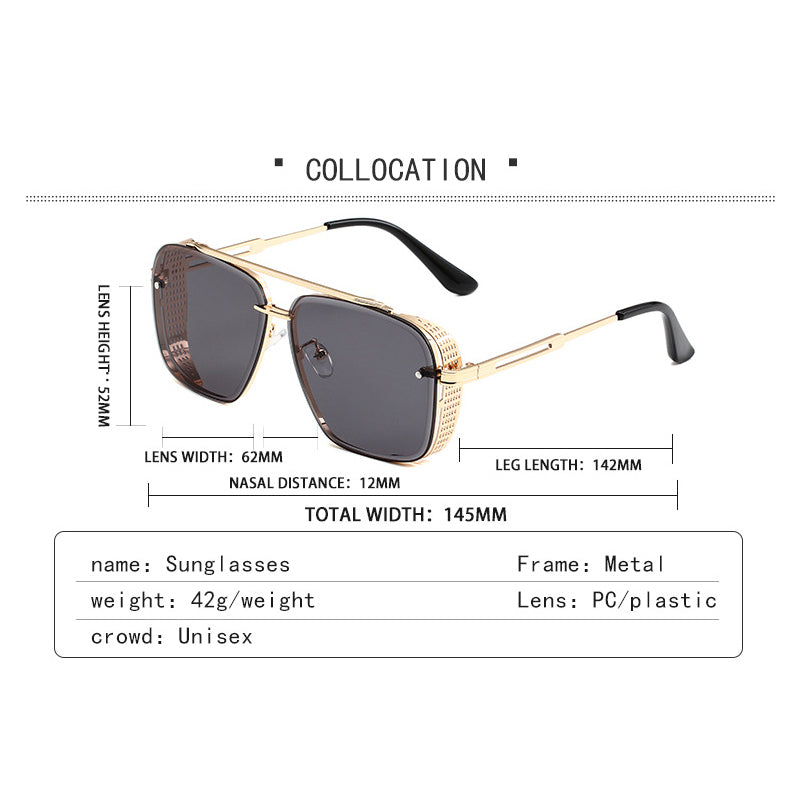 🕶️🔥 50 % DE RÉDUCTION – Lunettes de soleil homme rétro à double pont et monture en métal | Style aviateur classique, alliage résistant, protection UV400, look intemporel ✨
