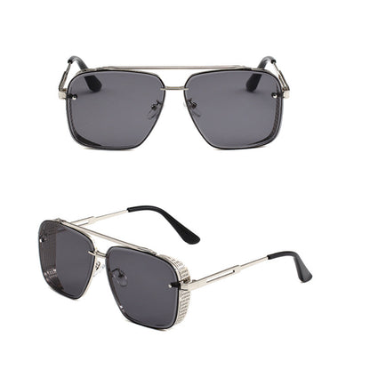 🕶️🔥 50 % DE RÉDUCTION – Lunettes de soleil homme rétro à double pont et monture en métal | Style aviateur classique, alliage résistant, protection UV400, look intemporel ✨