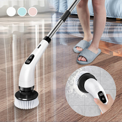 💪🧽 Moitié prix ! Kit de brosses de nettoyage électriques 8 en 1 – 8 têtes de brosse interchangeables, moteur à couple élevé, 2 vitesses, nettoyage en profondeur de la salle de bain et de la cuisine 🚿🍳