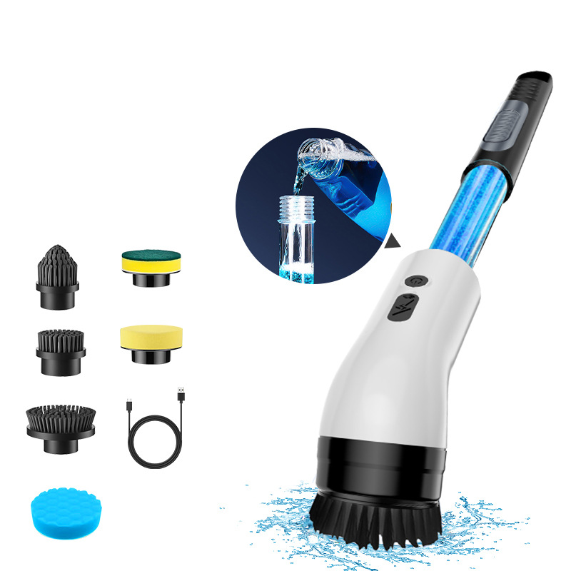 💪🧽 Moitié prix ! Kit de brosses de nettoyage électriques 8 en 1 – 8 têtes de brosse interchangeables, moteur à couple élevé, 2 vitesses, nettoyage en profondeur de la salle de bain et de la cuisine 🚿🍳