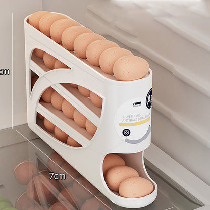 🥚 2026 SALE 50% OFF! 🧊 Space-Saving Fridge Egg Storage Organizer – Over 22,500 Sold! Gravity-Fed Auto Roll, 30-Egg Capacity & Slim Door-Fit Design 🏠✨