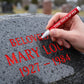 Golden Tombstone Marker Pen for Restoring Faded Grave Inscriptions