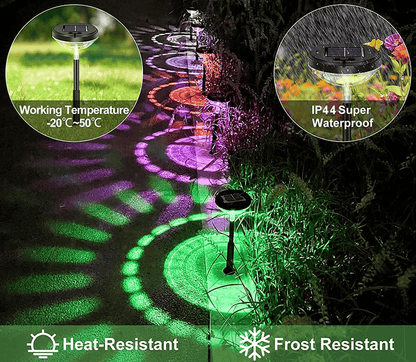 💡🌿 Solar Garden Ground Lights – Waterproof Outdoor Landscape Lighting, Staking Pathway Lamps for Yard, Patio, Villa & Balcony Decorative Ambiance